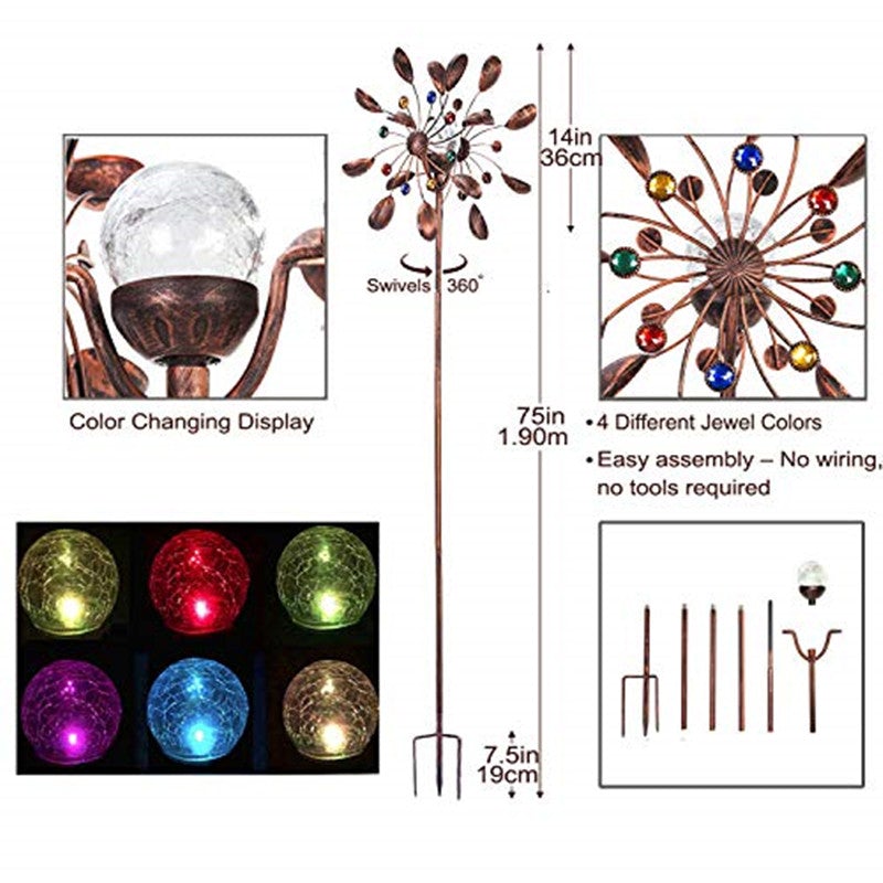 Solar Powered Garden Wind Ornament