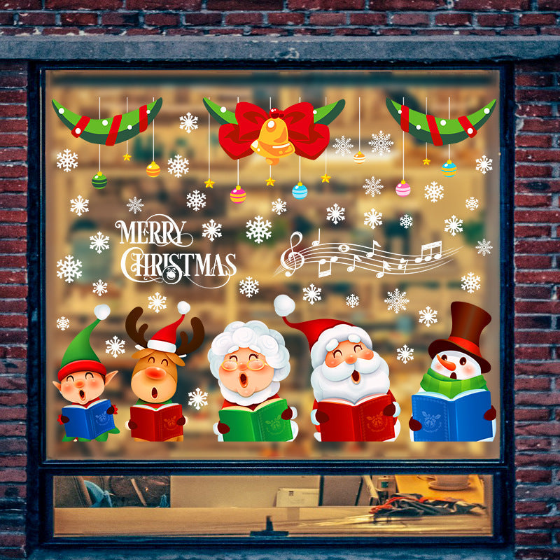 Christmas Window Stickers Set – Festive Holiday Décor for Home & Office