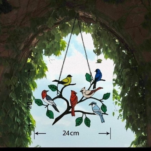 🐦The Best Gift-Birds Stained  Window  Panel Hangings🎁