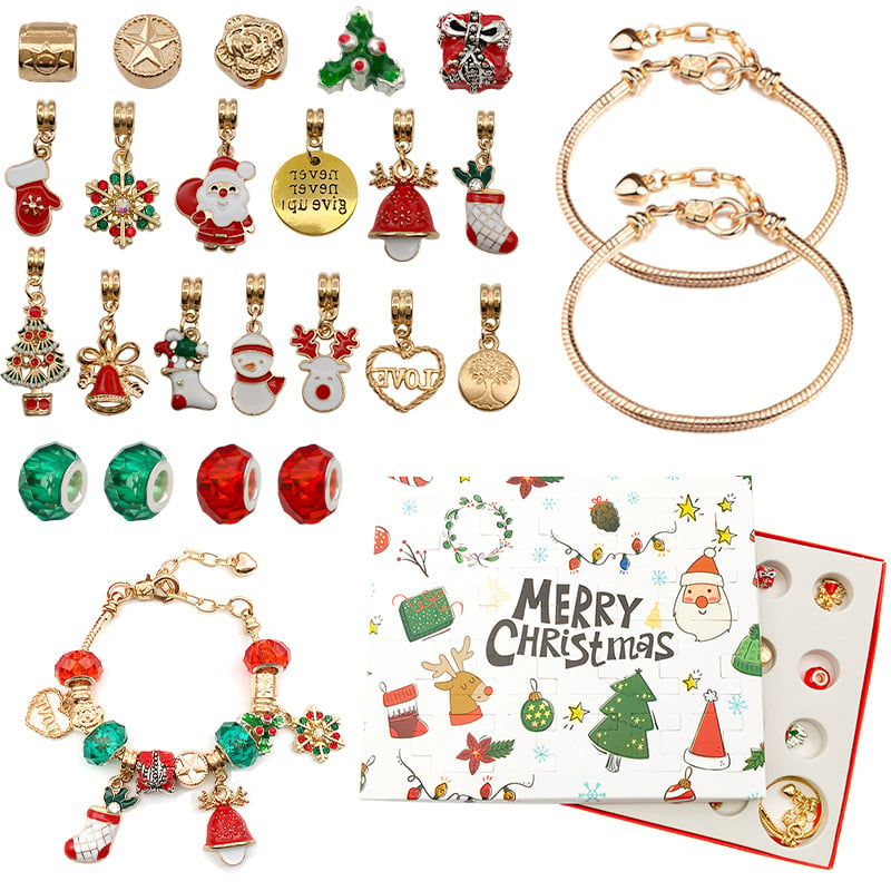 DIY Christmas Advent Calendar Bracelets Set