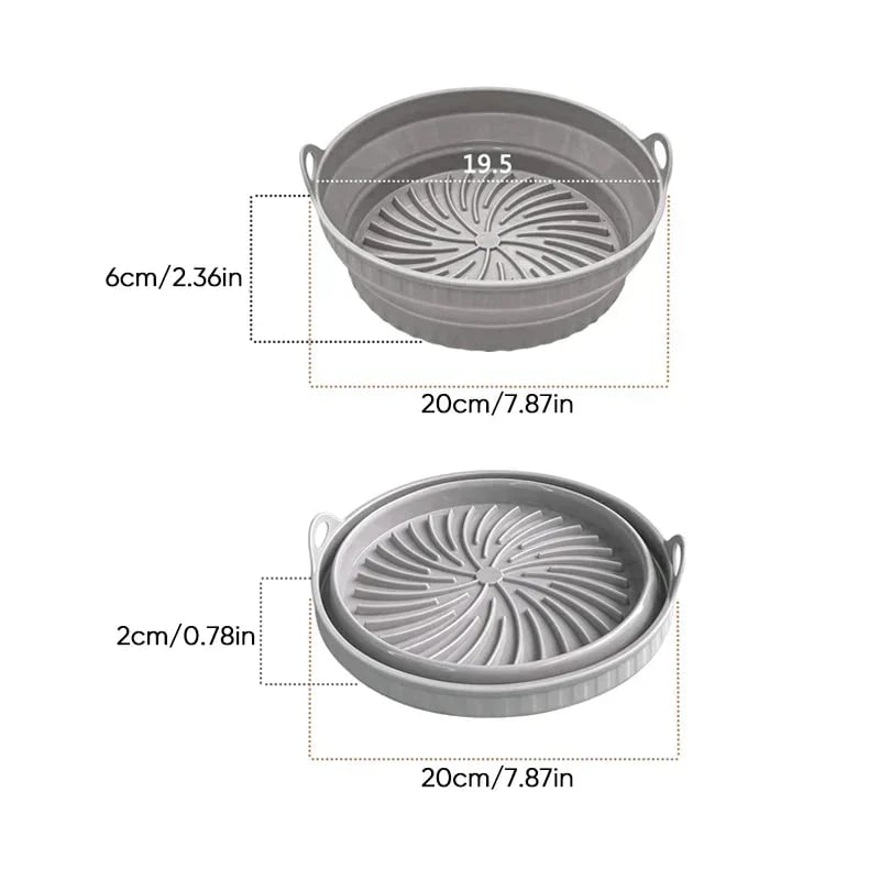 Hot air Fryer Grill Pan Made Of Silicone