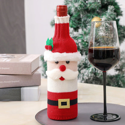 🎅Knitted Christmas Wine Bottle Sleeve