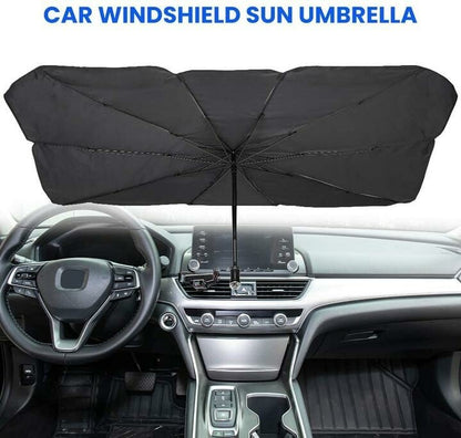 Foldable car windshield umbrella