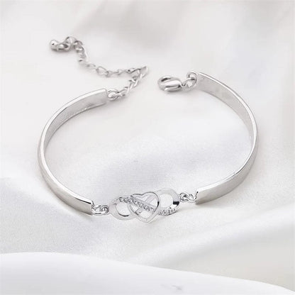 \Always Remember I Love You Mom Forever\" Love Heart Bracelet"