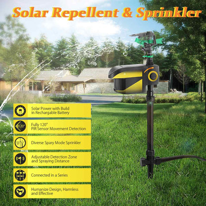 Solar Power Animal Repeller Water Sprayer