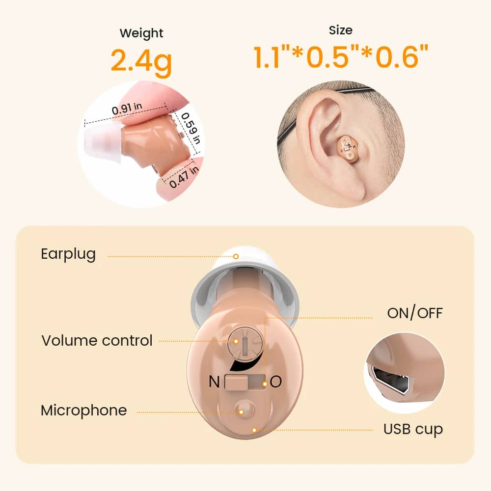 Rechargeable CIC Hearing Aids