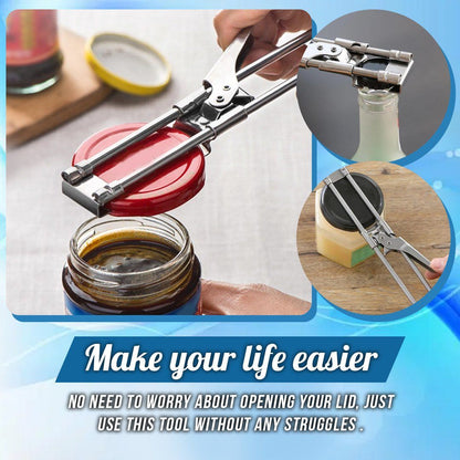 Adjustable Jar & Bottle Opener Multifunctional Stainless Steel Can Opener