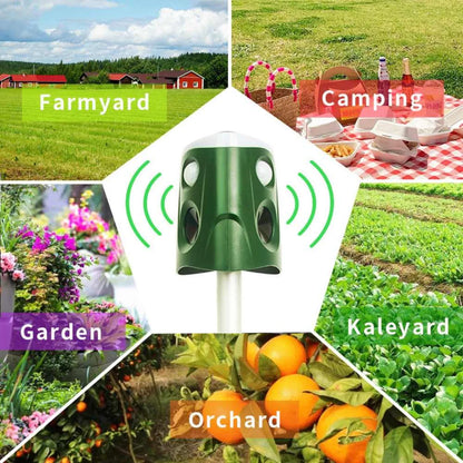 360° Animal Repellent Deterrent – 3-in-1 Ultrasonic, Motion Sensor & Flash Light Pest Control