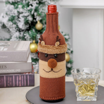 🎅Knitted Christmas Wine Bottle Sleeve