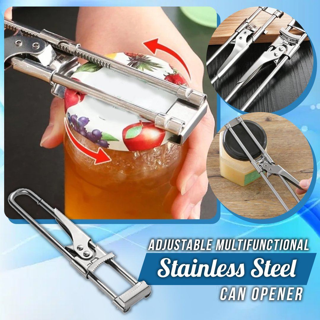 Adjustable Jar & Bottle Opener Multifunctional Stainless Steel Can Opener