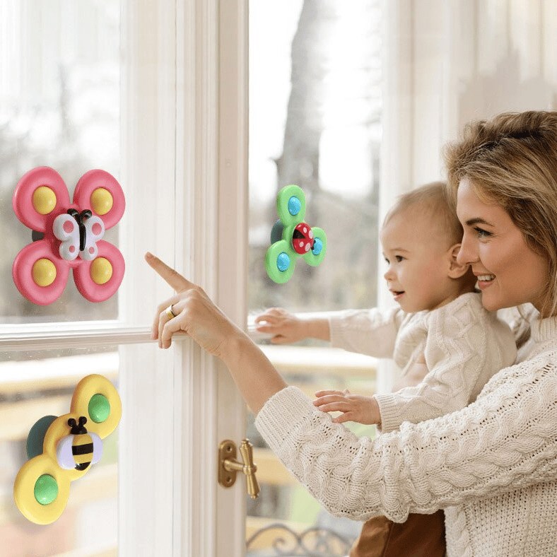 Suction cup spinner toys