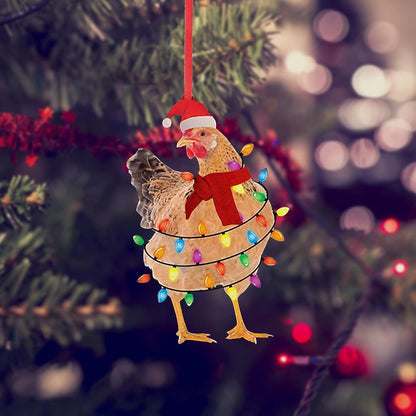 Christmas Chicken Ornament