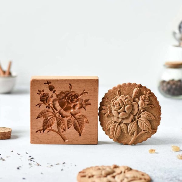 Wood Patterned Cookie Cutter - Embossing Mold For Cookies