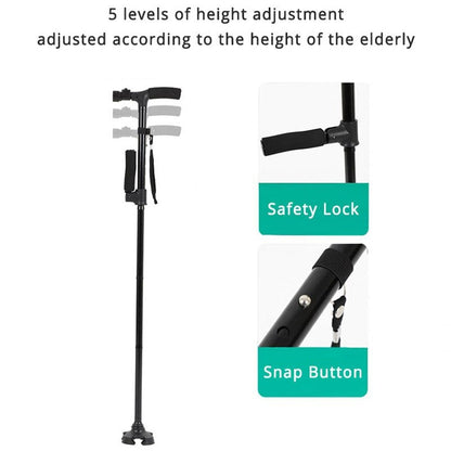 🔥HOT SALE -Aluminum alloy with LED light non-slip foldable walking stick