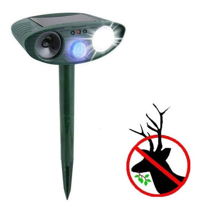 Ultrasonic Deer Repeller Solar Powered, Keep Deer out of Garden