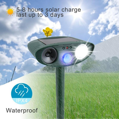 Ultrasonic Chipmunk Repeller - Solar Powered - Get Rid of Chipmunks in 48 Hours