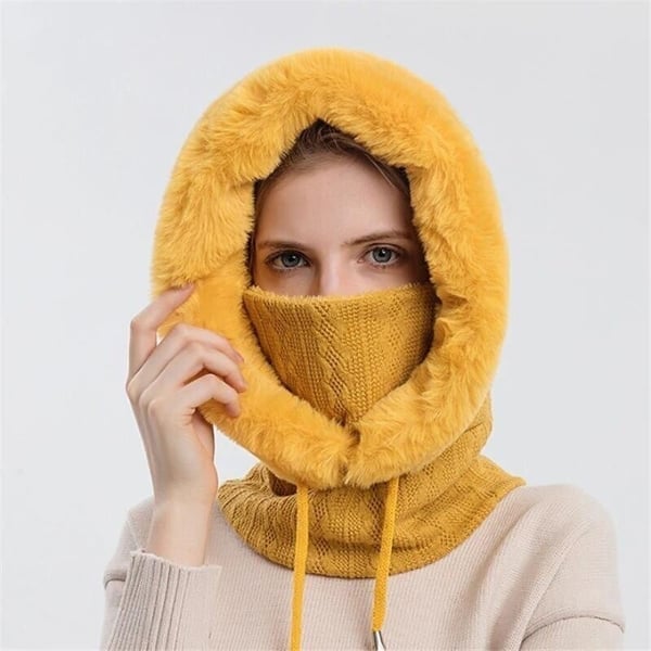 Warm knitted windbreaker hat for winter