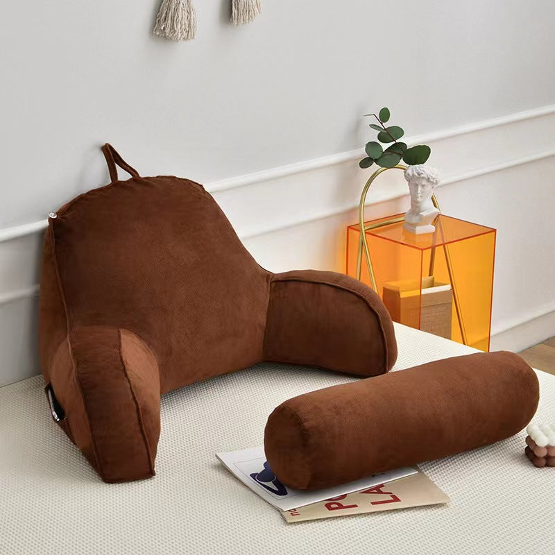 Backrest Pillow With Arms and Adjustable Headrest