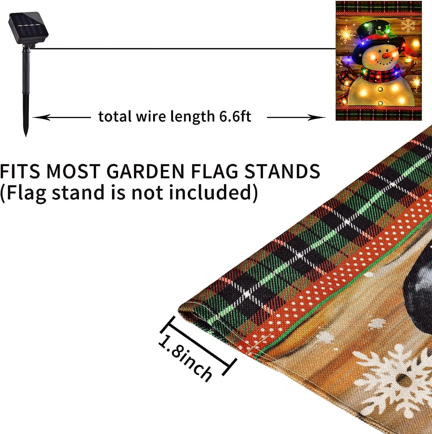 Christmas LED Garden Flag