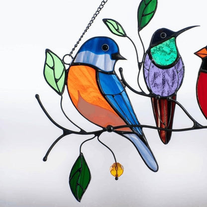 🐦The Best Gift-Birds Stained  Window  Panel Hangings🎁