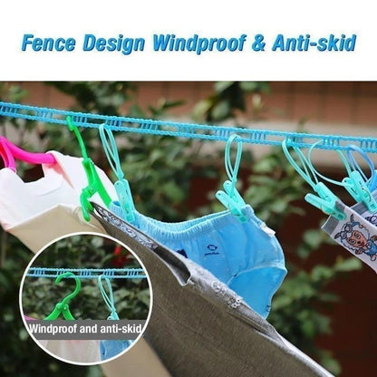 (🔥HOT SALE NOW - 49% OFF)Windproof Non-Slip Clothesline(32 ft)