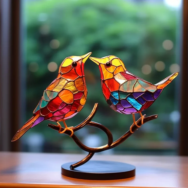 🌈Birds on Branch Desktop Ornaments🕊️