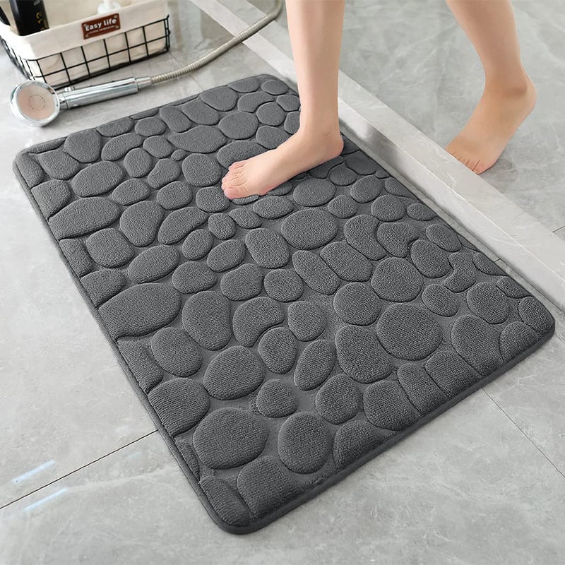 Last Day 51% OFF - Cobblestone Embossed Bathroom Bath Mat