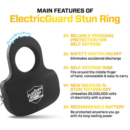 GFOUK™ ElectricGuard High Power 25,000,000 Stun Ring