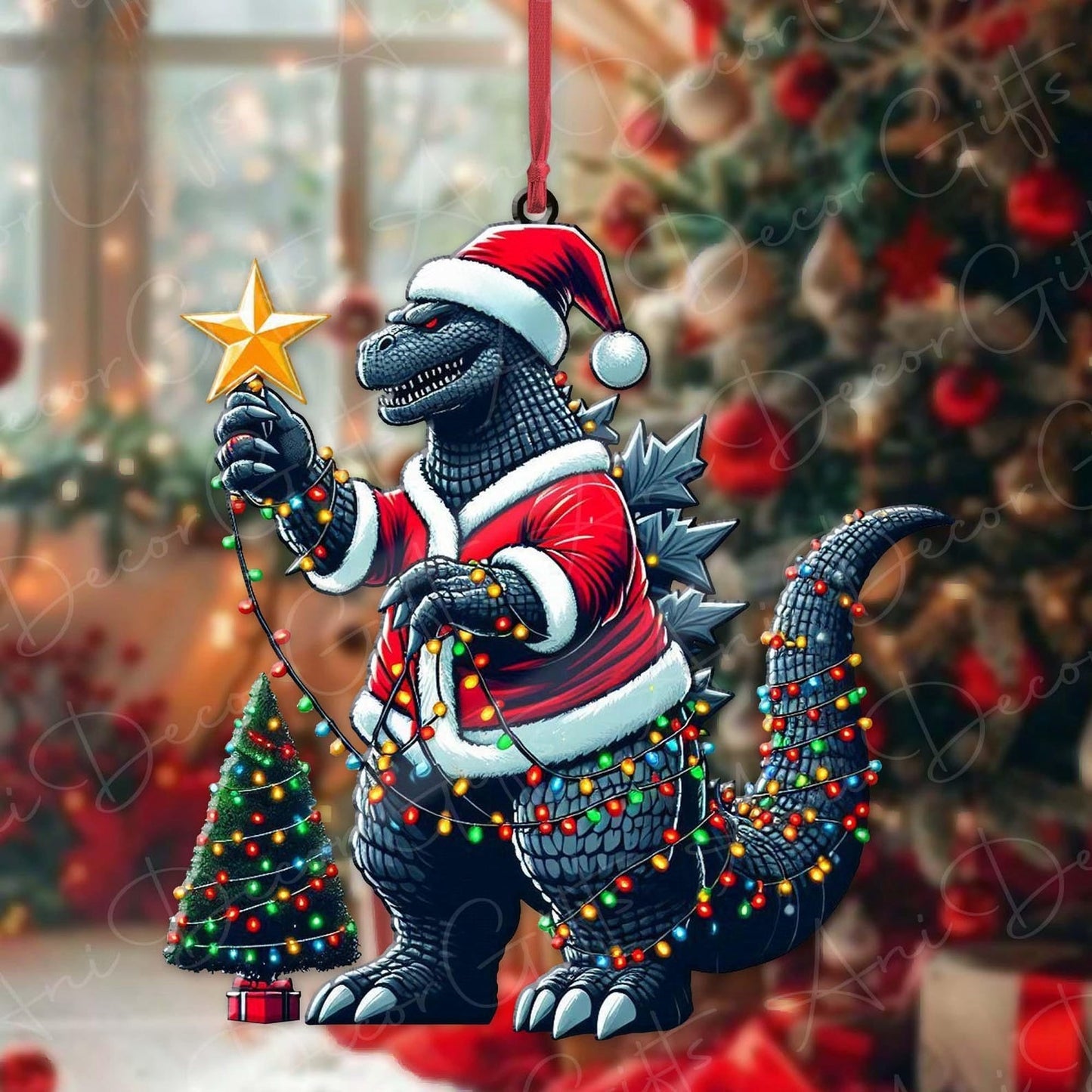 Godzilla Christmas Ornament