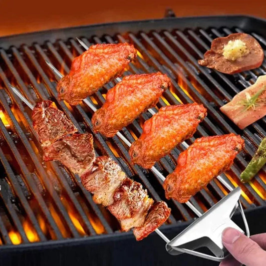 3 Way Grilling Skewers, Stainless Steel Skewers for BBQ