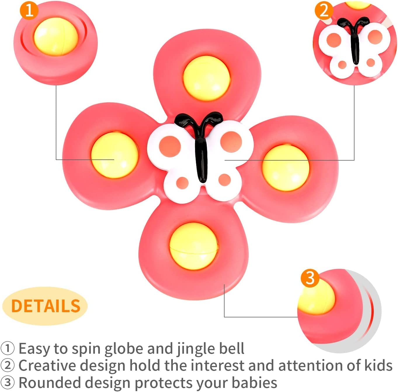 Suction cup spinner toys