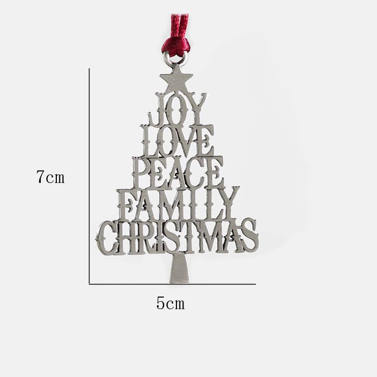 Solid Pewter Christmas Tree Ornament