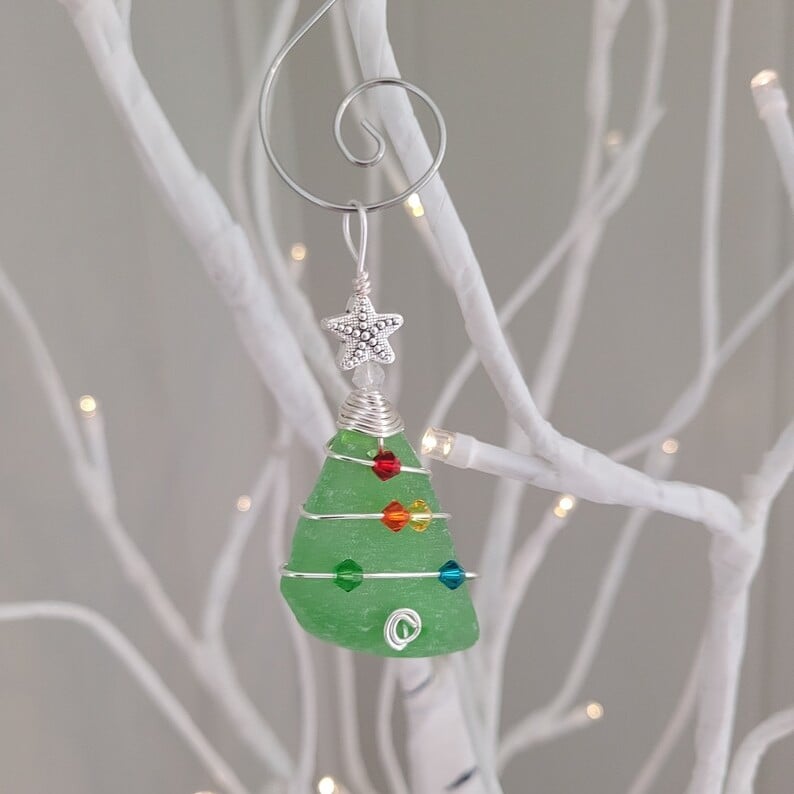 Sea Glass Christmas Tree Ornament