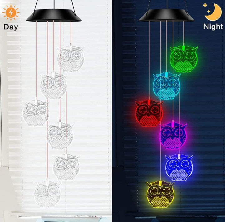 Outdoor solar wind chime lamp