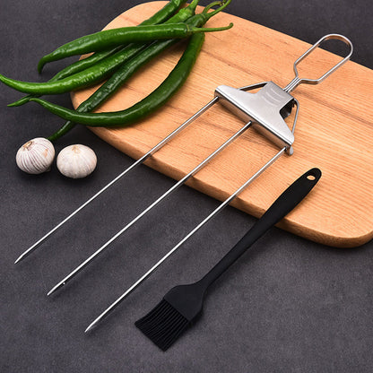 3 Way Grilling Skewers, Stainless Steel Skewers for BBQ