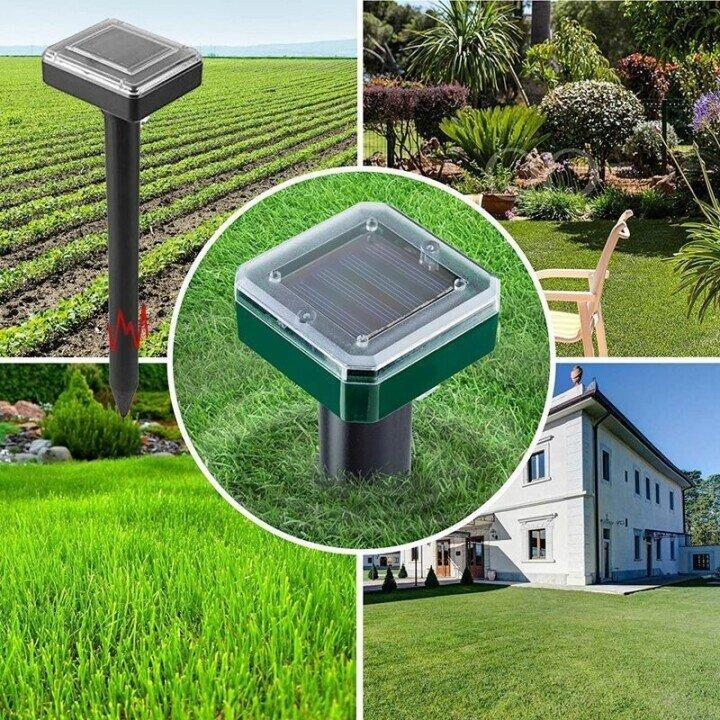 Solar Power Ultrasonic Sonic Mouse Mole Snakes Pest Rodent Repeller