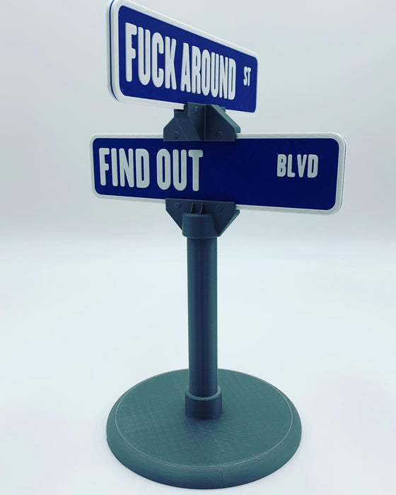 🤣F Around/Find Out Street Sign Desk Decoration | Funny Desk Gift