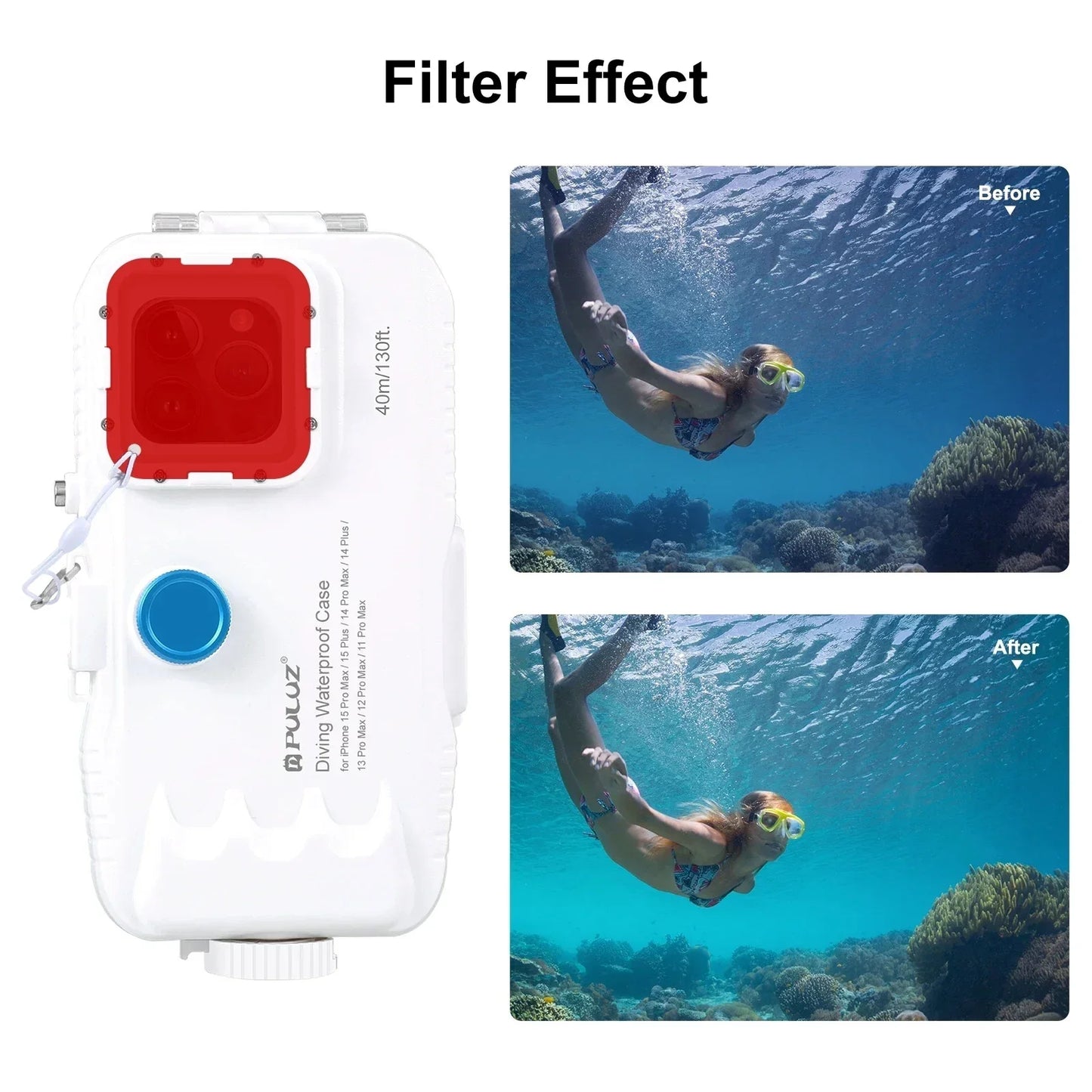 40 meters Sealed Waterproof iPhone Case