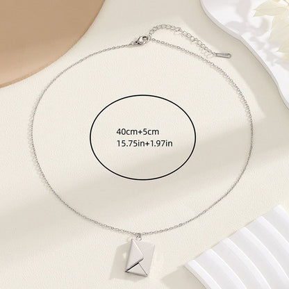 Envelope Locket Necklace - \Love You\" Secret Hidden Message Pendant"