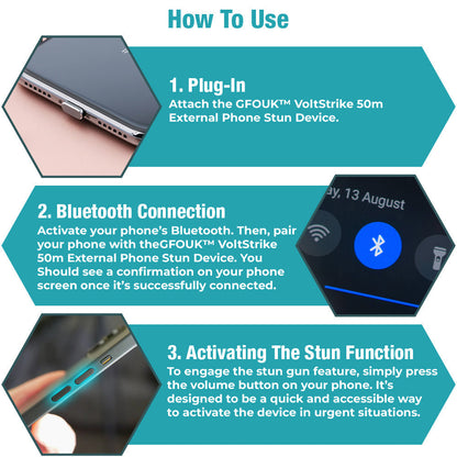 GFOUK™️ VoltStrike 50m External Phone Stun Device