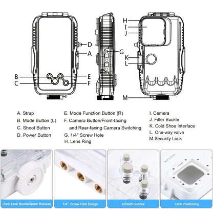 40 meters Sealed Waterproof iPhone Case