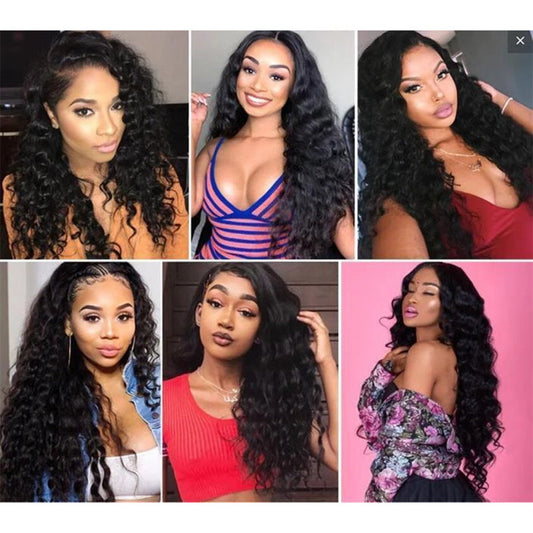 European & American Long Curly Wigs Female African Small Curly Hair Long Hair Wigs