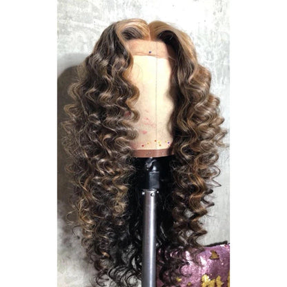 European & American Long Curly Wigs Female African Small Curly Hair Long Hair Wigs