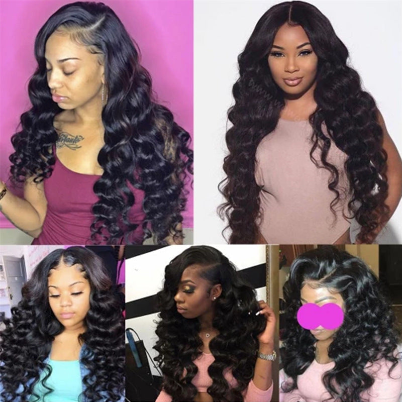 European & American Long Curly Wigs Female African Small Curly Hair Long Hair Wigs