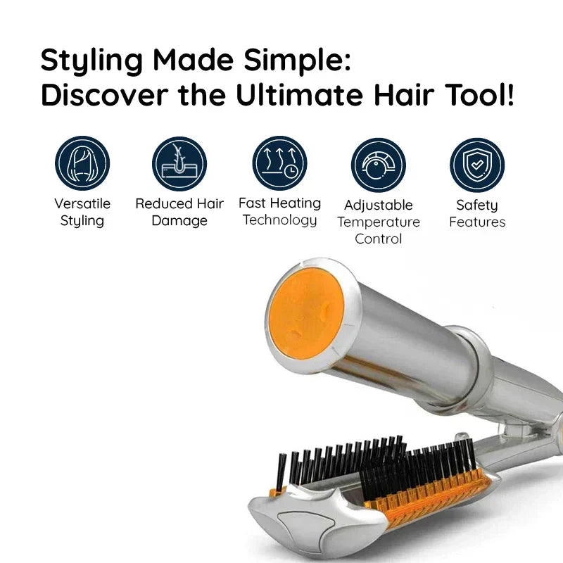 Professional 2 in 1 Rotating Iron Hair Brush