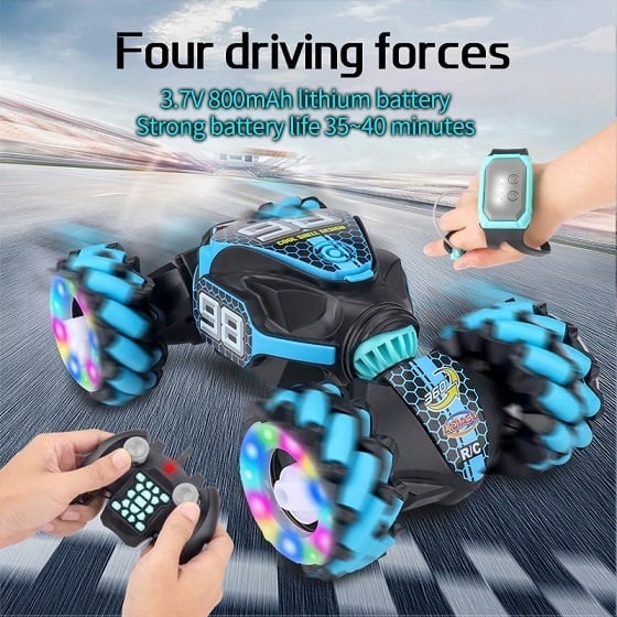 Gesture Sensing RC Stunt Car With Light