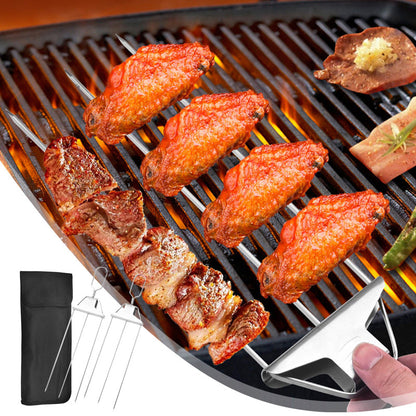 3 Way Grilling Skewers, Stainless Steel Skewers for BBQ