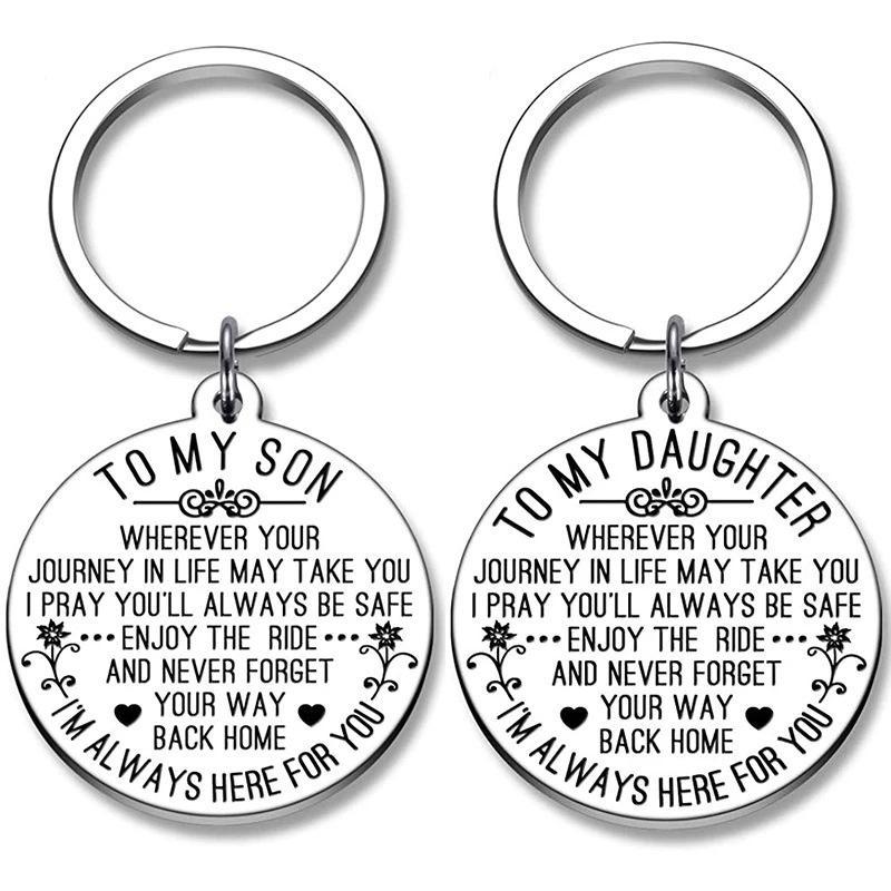 \To My Son/Daughter\" Keychain Gift"