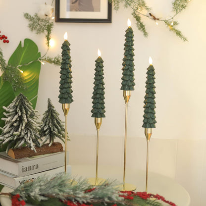 Christmas Tree Flameless Candles with 3D Flickering Flame