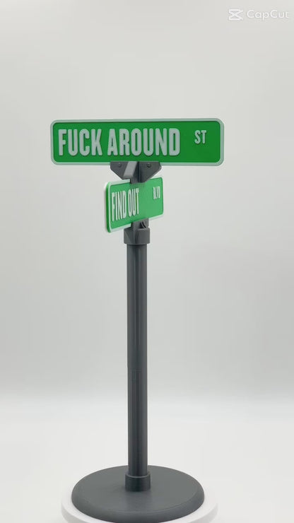 🤣F Around/Find Out Street Sign Desk Decoration | Funny Desk Gift